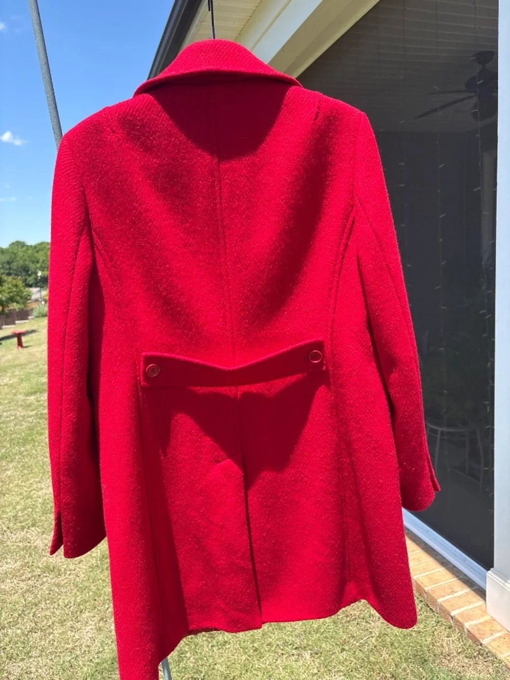 JCREW Red Lady Day Coat Vintage 12 - Picture 4 of 5